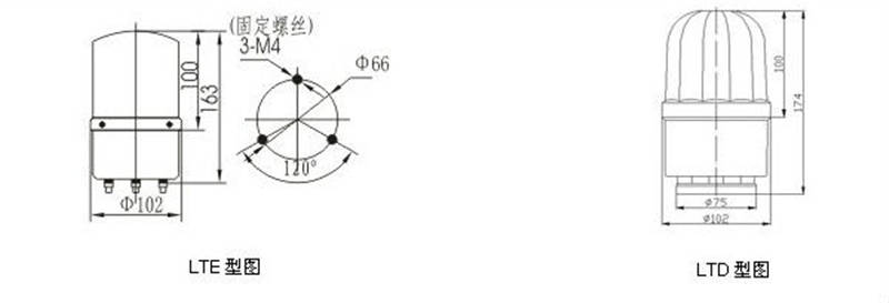 Overall dimensions:LTE型图；LTD型图