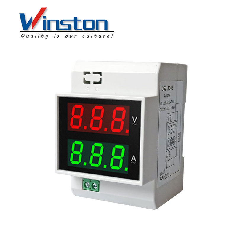 D52-2042 Din Rail Digital Ammeter And Voltmeter