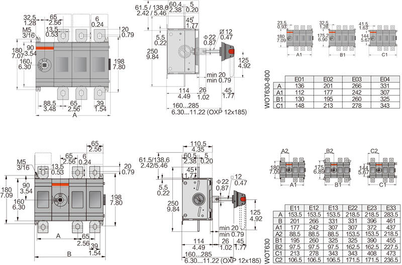 High Voltage WOT 630A 800A Load Isolating Switch