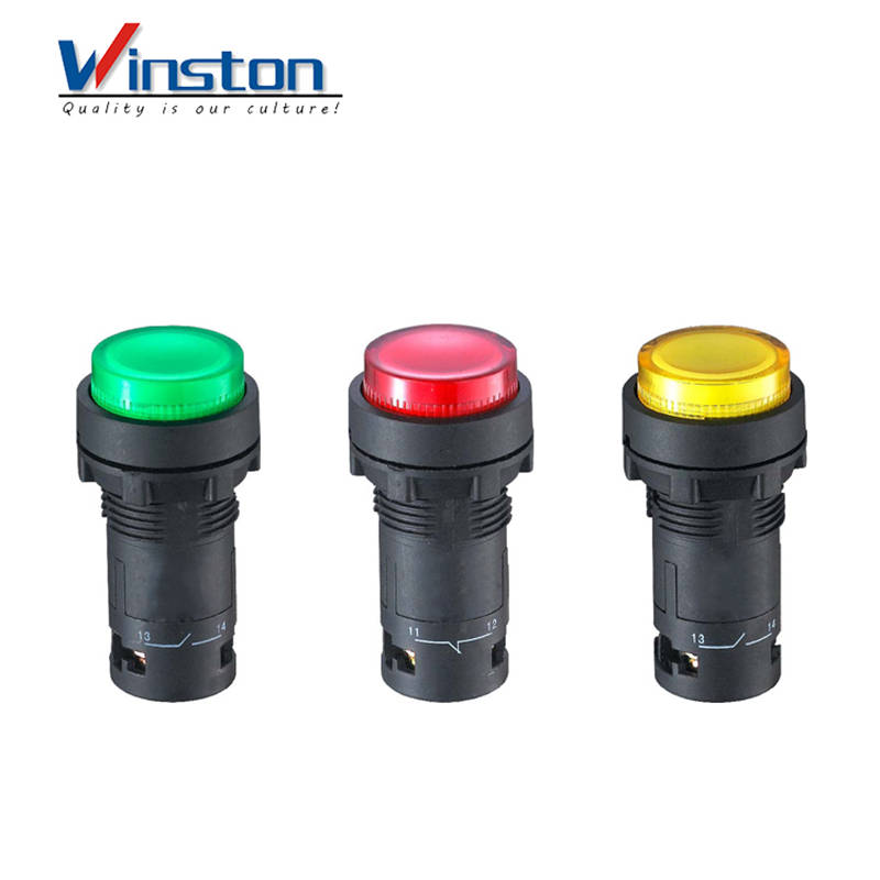 Self-Locking Led Push Button Switch Convex Head Button 22m