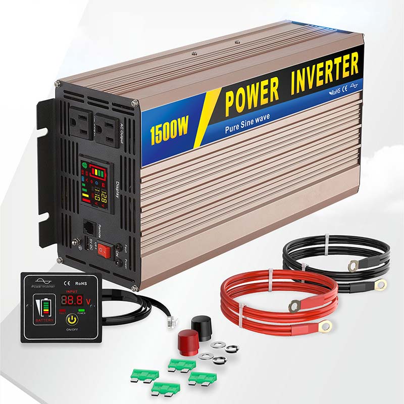 1500W 1.5KW Power Inverter 12V 24V 48VDC To 110V 220VAC hybrid