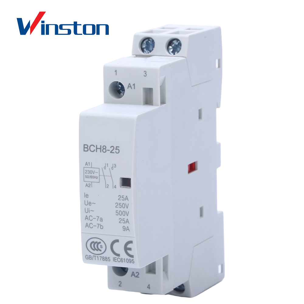 BCH8-25 Electric Household Ac Contactor Din Rail Mini Modular Contactor