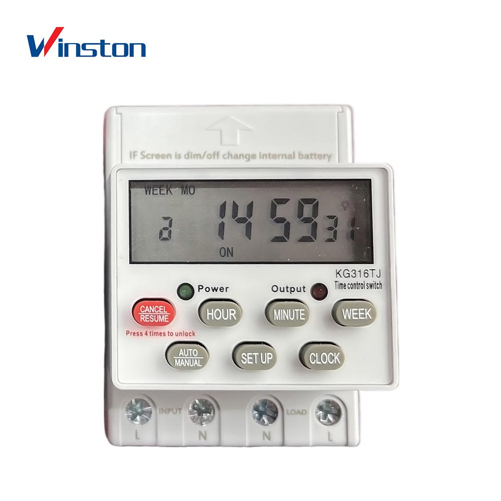 KG316T DIN Rail Mounting Programmable Mechanical Time Control Switch