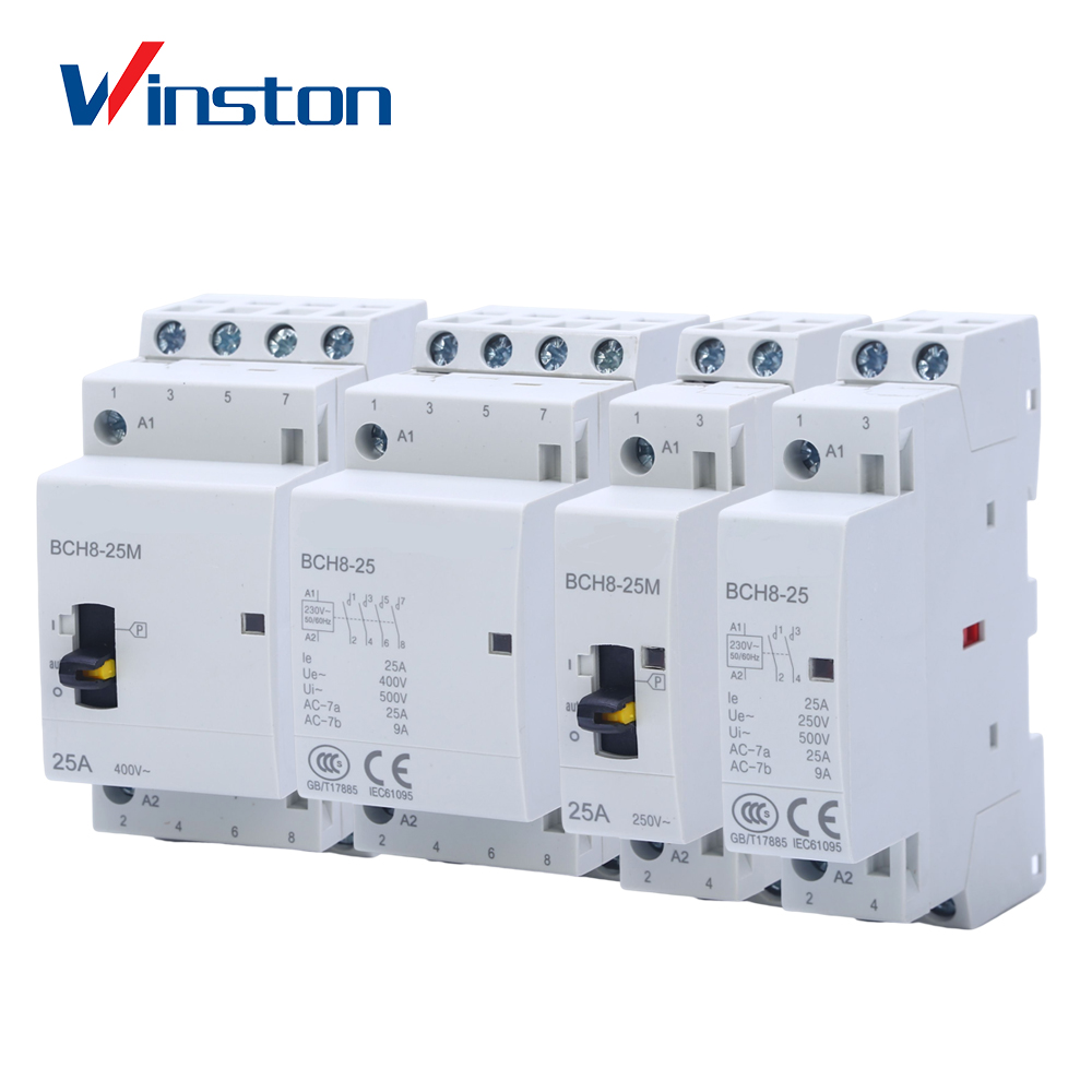 BCH8-25 Electric Household Ac Contactor Din Rail Mini Modular Contactor