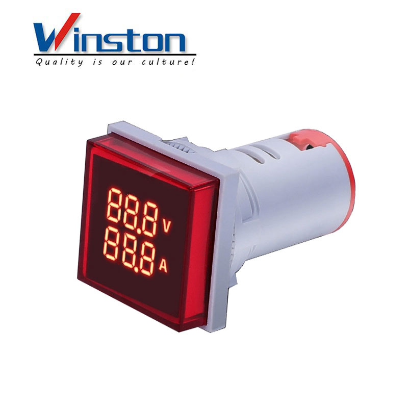AD16-22VAMS 22mm AC 50V - 500V 0 - 100A Led light Digital Voltage Current Meter Indicator Voltmeter Ammeter