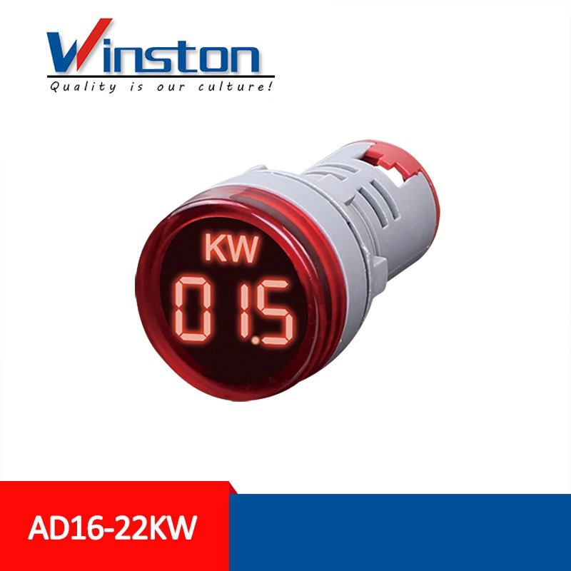 AD16-22KW 22mm AC Led light Lamp Small Digital Watt Meter Indicator Power Meter