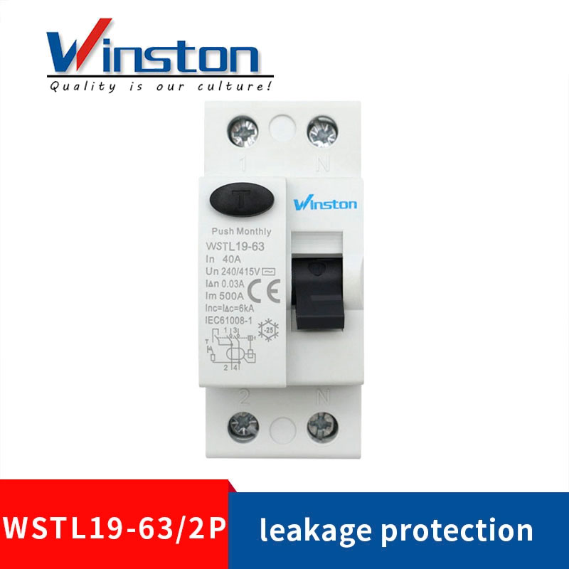 WSTL19 40A 2P 6-100A 230V 30MA 100MA RCCB Mini Leakage Circuit Breaker