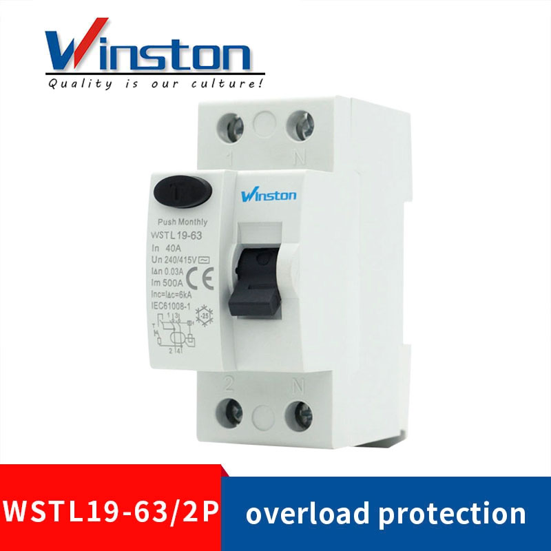 WSTL19 40A 2P 6-100A 230V 30MA 100MA RCCB Mini Leakage Circuit Breaker