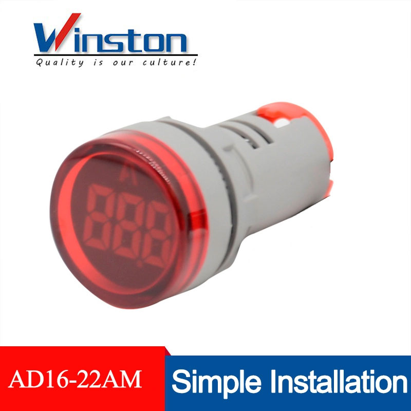AD16-22AM 22mm 0 - 100A RED Led light Digital Current Meter Ammeter Indicator