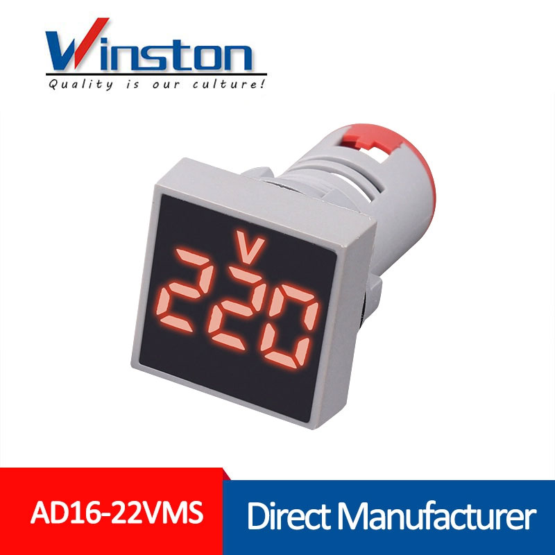 AD16-22VMS 22mm AC 20V - 500V RED Led light Lamp mini Digital Voltage Meter Voltmeter Indicator