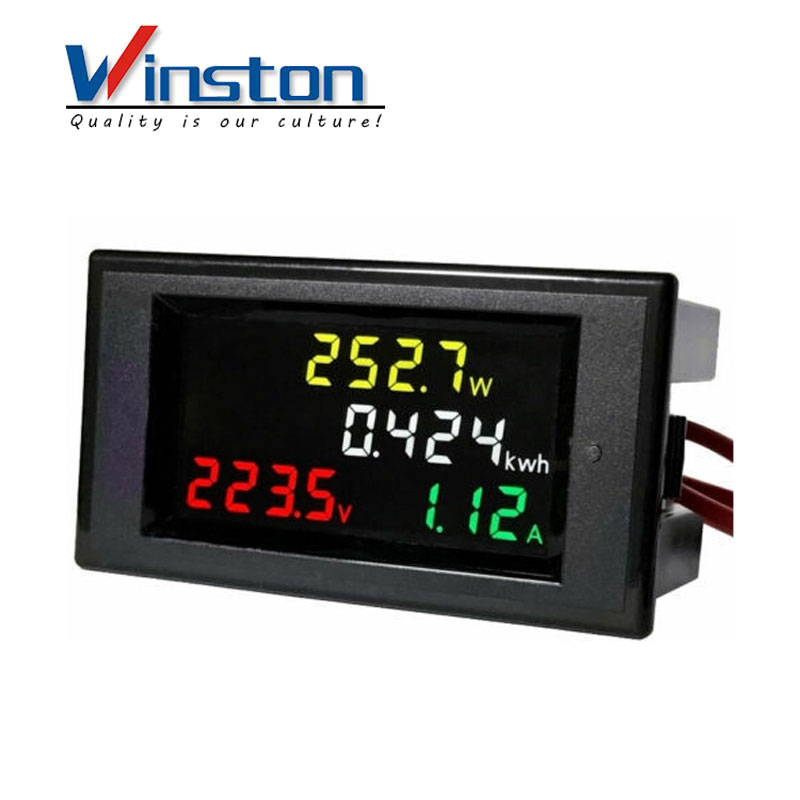 D69-2049 100A 80-300V Digital AC Voltmeter and Ammeter Voltage Meters Electric Power Energy