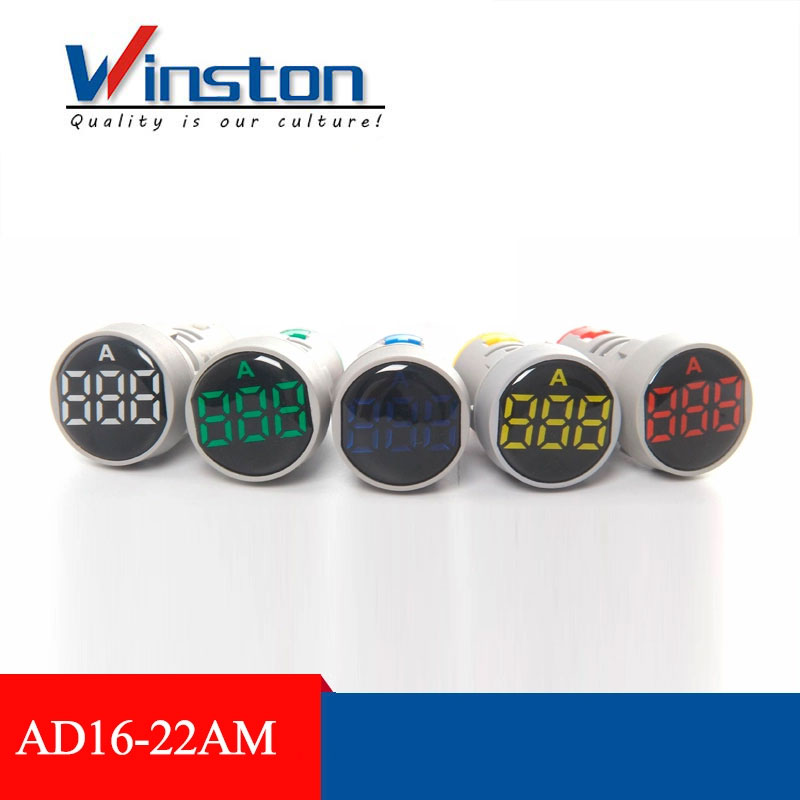AD16-22AM 22mm 0 - 100A Led light Digital Current Meter Ammeter Indicator