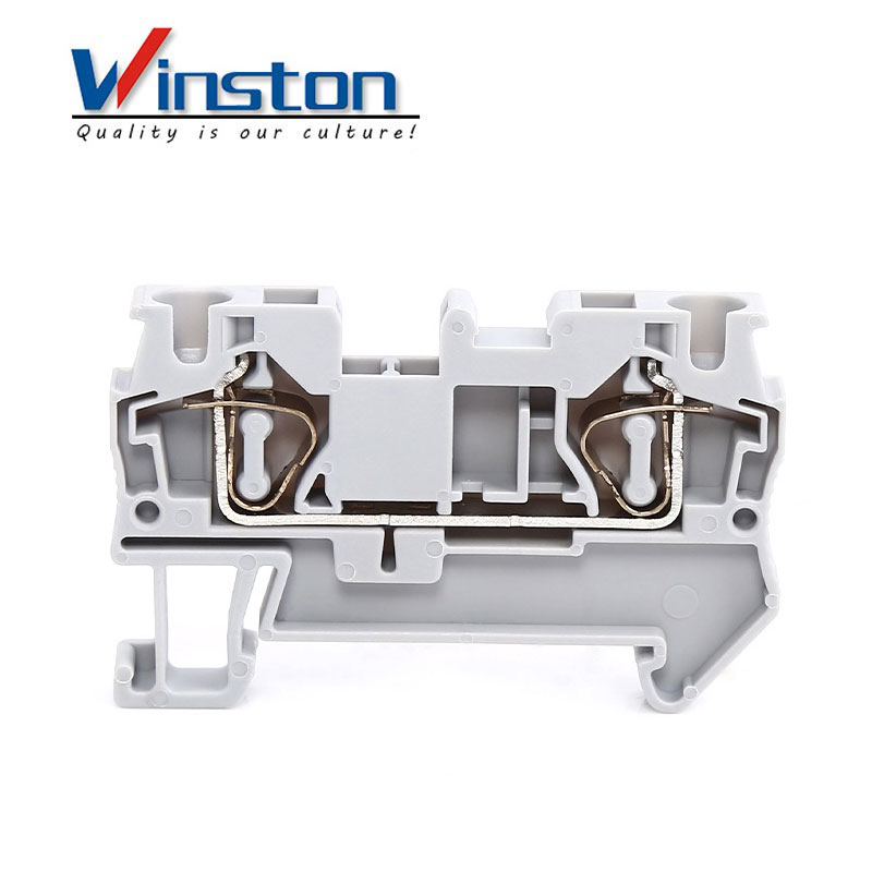 High Quality Feed Through Spring Terminal Block Connector Electrical Din Rail Terminal Block