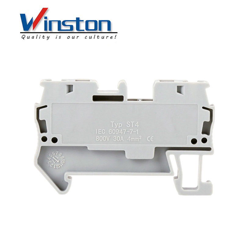 High Quality Feed Through Spring Terminal Block Connector Electrical Din Rail Terminal Block