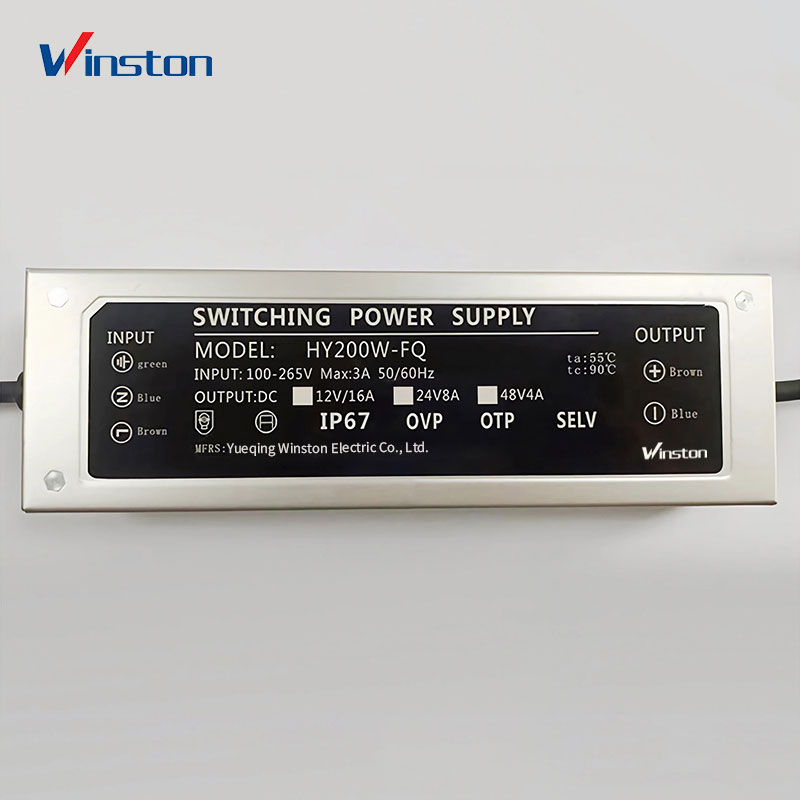 HY Series Hot Selling IP67 60W 100W 150W 200W 12V 24V 48V Outdoor Waterproof Led driver Switching Power Supply