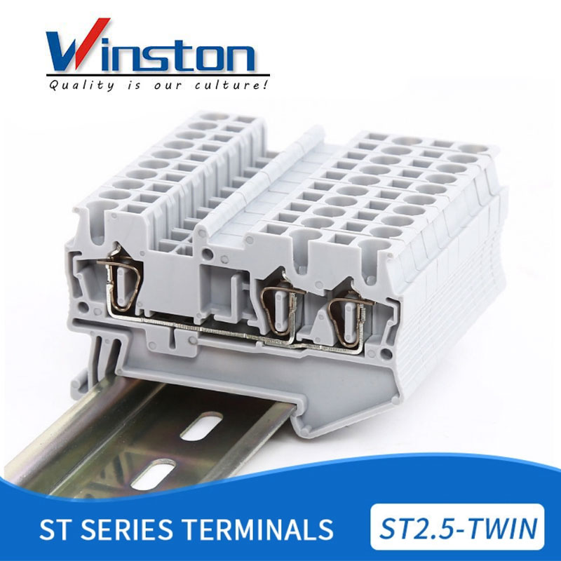 ST2.5 TWIN Factory Price Waterproof Din Rail Electrical Terminal Block