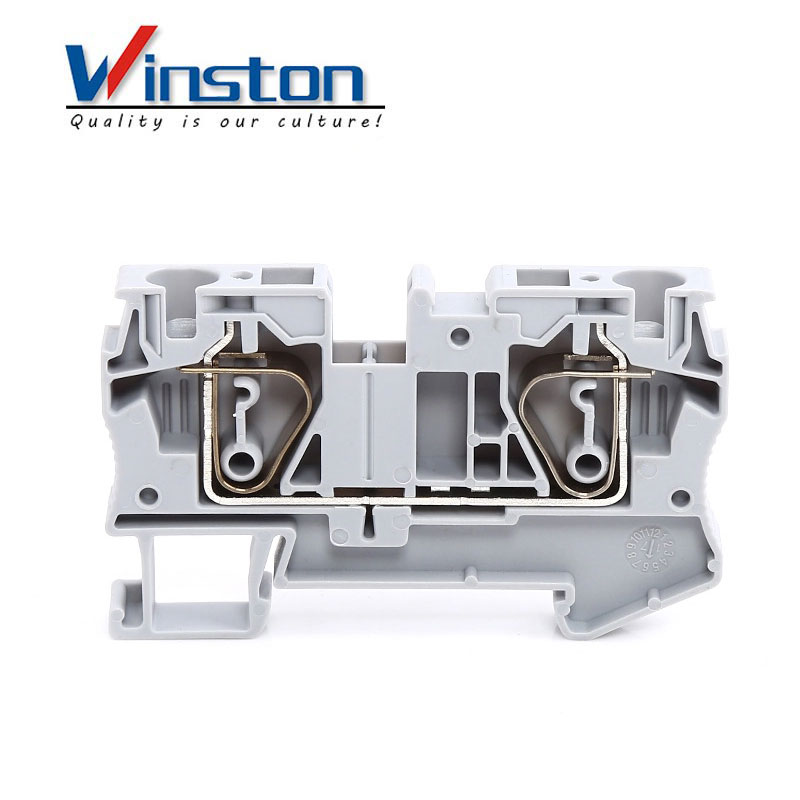 Winston Push in Connection Feed Through DIN Rail screw plastic Brass Terminals Blocks