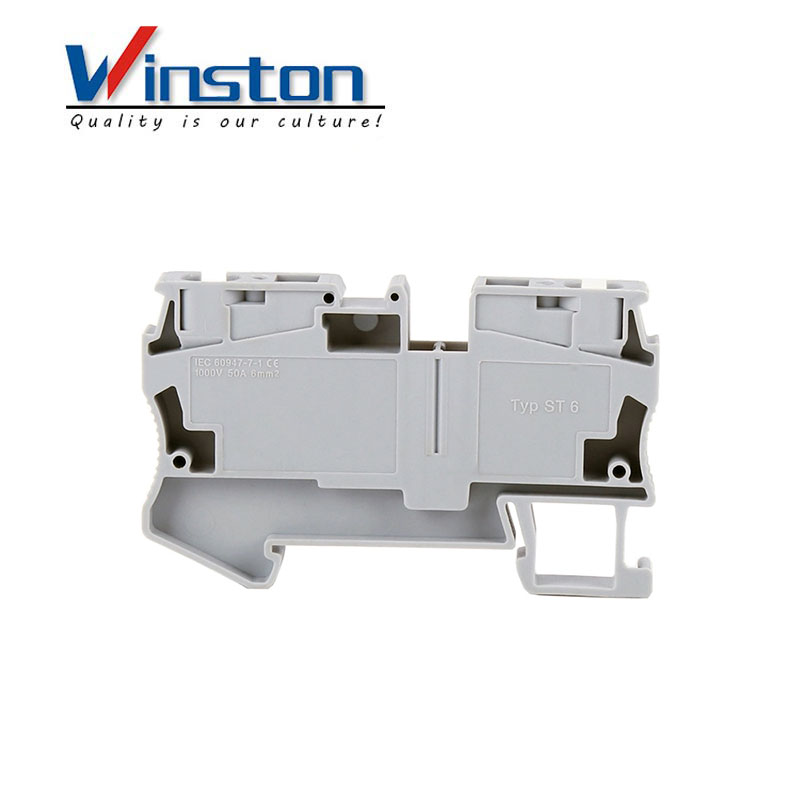 Winston Push in Connection Feed Through DIN Rail screw plastic Brass Terminals Blocks