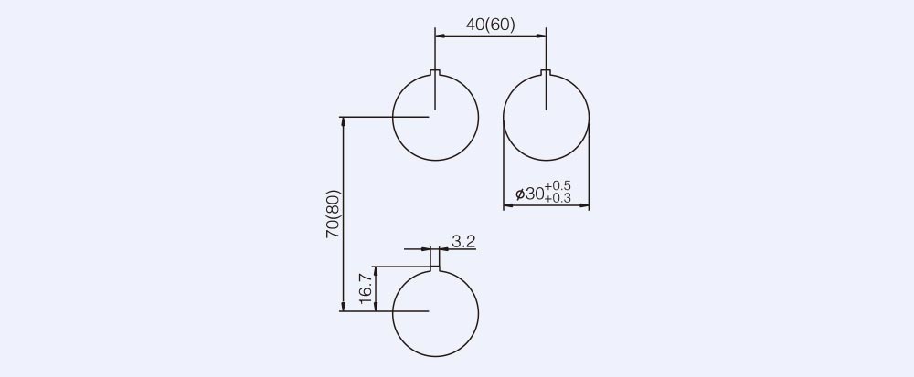 Mounting distance and cut-out dimensions