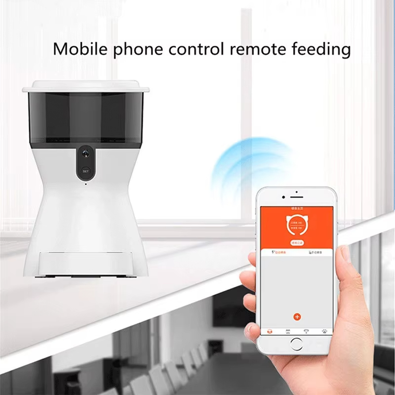 plastic smart video style pet feeder for dog cat