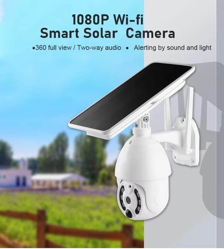 Outdoor 4g Solar Cameras Dual Lens Cctv 4g Solar Ptz Camera 