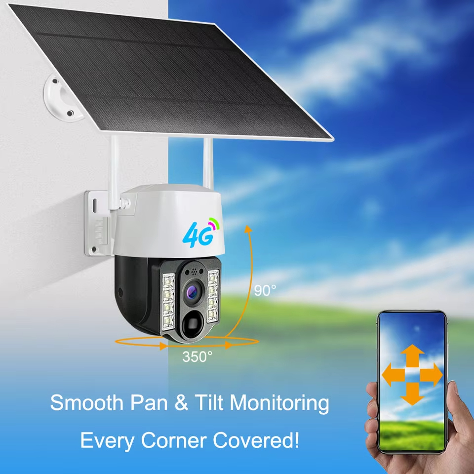 V380 Solar Camera Outdoor ptz Solar Security Camera